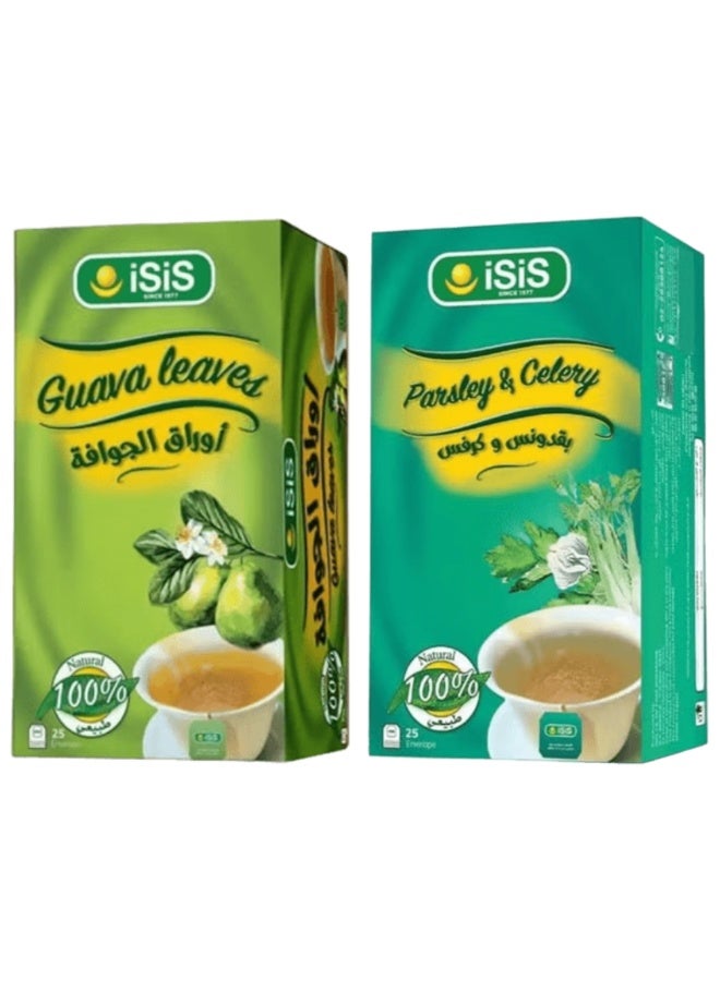 إيزيس قطعتين من مشروب أوراق الجوافة و البقدونس كرفس  ( 25 ظرف ) - Image 1